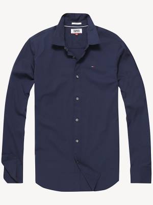 Koszule Tommy Hilfiger Stretch Slim Fit Męskie Niebieskie | TH129BIJ