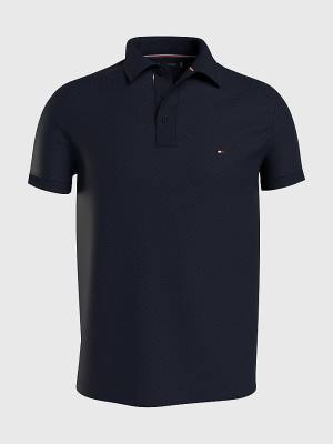 Koszulki Polo Tommy Hilfiger Plus Bubble Weave Męskie Niebieskie | TH957XYP