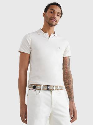 Koszulki Polo Tommy Hilfiger TH Flex Slim Fit Męskie Beżowe | TH278UFZ