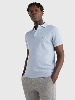 Koszulki Polo Tommy Hilfiger TH Flex Slim Fit Męskie Niebieskie | TH590XGO