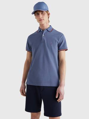 Koszulki Polo Tommy Hilfiger Tipped Slim Fit Męskie Niebieskie | TH104NTJ