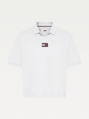 Koszulki Polo Tommy Hilfiger Tommy Badge Damskie Białe | TH823EFA