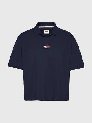 Koszulki Polo Tommy Hilfiger Tommy Badge Damskie Niebieskie | TH950GSE