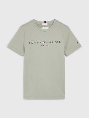 Koszulki Tommy Hilfiger Essential Organic Bawełniane Chłopięce Szare | TH671QGS