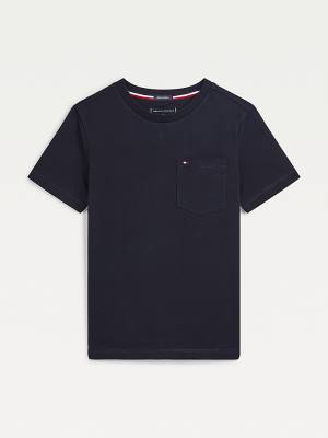 Koszulki Tommy Hilfiger Essential Pocket Chłopięce Niebieskie | TH687OXN