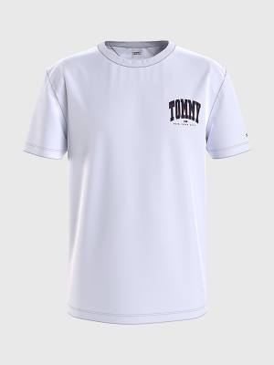 Koszulki Tommy Hilfiger Organic Bawełniane College Graphic Męskie Białe | TH271VGJ