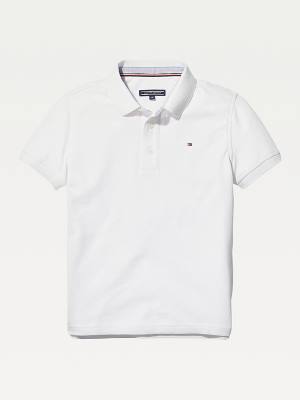 Koszulki Tommy Hilfiger Organic Bawełniane Polo Shirt Chłopięce Białe | TH327HCQ