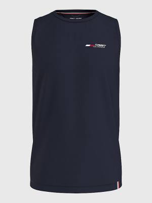 Koszulki Tommy Hilfiger Sportowe Essential Performance Treningowe Tank Top Męskie Niebieskie | TH425FHP