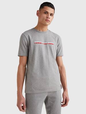 Koszulki Tommy Hilfiger Sportowe TH Cool Graphic Męskie Szare | TH469TRD