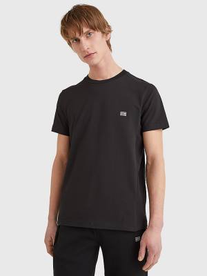 Koszulki Tommy Hilfiger Tech Essential Organic Jersey Męskie Czarne | TH324JEN