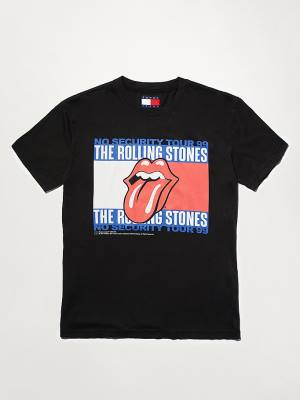 Koszulki Tommy Hilfiger Tommy Revisited Rolling Stones Męskie Czarne | TH763UAD