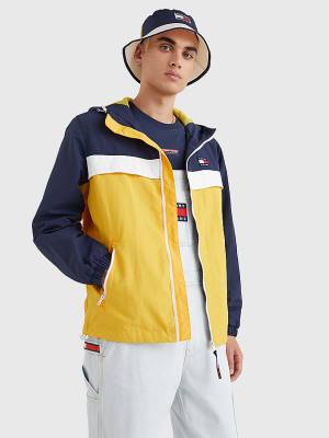 Kurtki Tommy Hilfiger Badge Chicago Windbreaker Męskie Żółte | TH680JPN