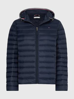 Kurtki Tommy Hilfiger Curve Essential Removable Hood Down Damskie Niebieskie | TH143FOK