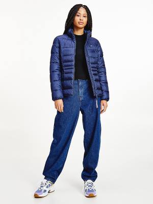 Kurtki Tommy Hilfiger Down Quilted Damskie Niebieskie | TH257OCS