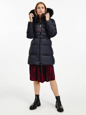 Kurtki Tommy Hilfiger Essential TH Protect Padded Coat Damskie Czarne | TH953DYJ