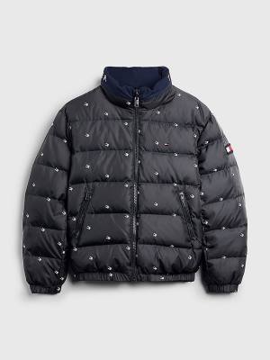 Kurtki Tommy Hilfiger Exclusive Reversible Down Dziewczynka Niebieskie | TH512RFO