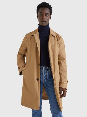 Kurtki Tommy Hilfiger Garment Dyed Packable Trench Coat Męskie Khaki | TH381OYG