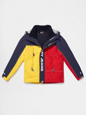 Kurtki Tommy Hilfiger Tommy X AAPE 2-In-1 Męskie Niebieskie | TH308ABO