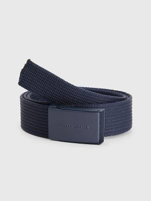 Paski Tommy Hilfiger Essential Webbing Męskie Niebieskie | TH390JQS