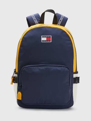 Plecaki Tommy Hilfiger Colour-Blocked Backpack Męskie Niebieskie | TH345ZQE