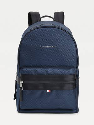 Plecaki Tommy Hilfiger Elevated Modern Woven Backpack Męskie Niebieskie | TH934SAO