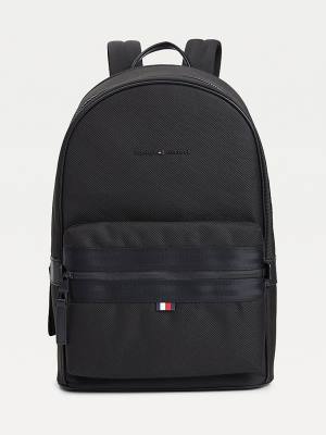 Plecaki Tommy Hilfiger Elevated Modern Webbing Detail Backpack Męskie Czarne | TH963YMH