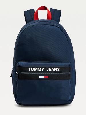 Plecaki Tommy Hilfiger Essential Contrast Handle Backpack Męskie Niebieskie | TH421CPU