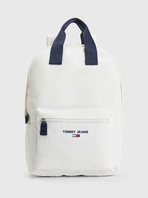 Plecaki Tommy Hilfiger Essential Logo Backpack Damskie Białe | TH257SCN