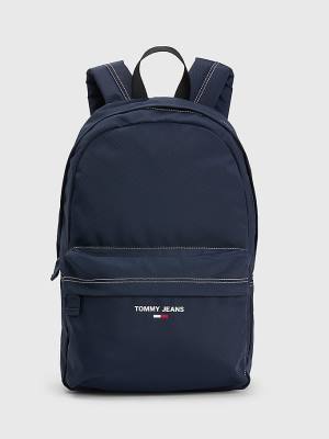 Plecaki Tommy Hilfiger Essential Logo Backpack Męskie Niebieskie | TH410CDQ