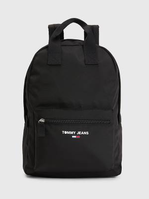 Plecaki Tommy Hilfiger Essential Logo Backpack Damskie Czarne | TH479KAF