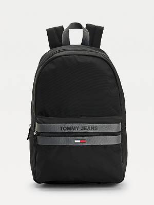 Plecaki Tommy Hilfiger Essential Logo Recycled Polyester Backpack Męskie Czarne | TH638GEA