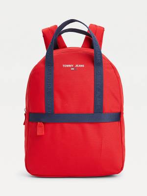 Plecaki Tommy Hilfiger Essential Logo Tape Backpack Damskie Niebieskie | TH824TBC