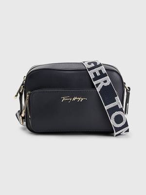 Plecaki Tommy Hilfiger Iconic Signature Camera Damskie Niebieskie | TH063DXL