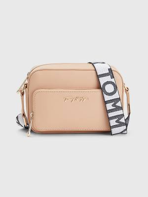 Plecaki Tommy Hilfiger Iconic Signature Camera Damskie Beżowe | TH063EGY