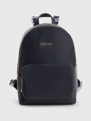 Plecaki Tommy Hilfiger Iconic Signature Plaque Backpack Damskie Niebieskie | TH360IXJ