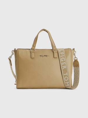 Plecaki Tommy Hilfiger Joy Signature Satchel Damskie Brązowe | TH157RYJ