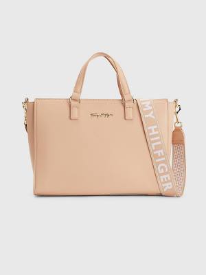 Plecaki Tommy Hilfiger Joy Signature Satchel Damskie Beżowe | TH507KOR