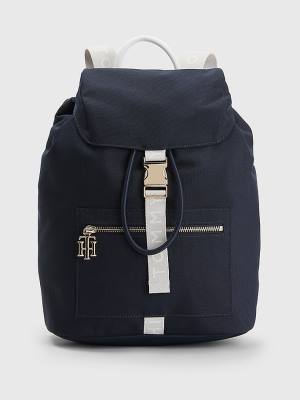 Plecaki Tommy Hilfiger Logo Paskiem Backpack Damskie Niebieskie | TH641QCY