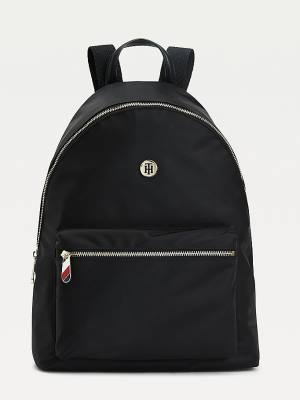 Plecaki Tommy Hilfiger Monogram Recycled Backpack Damskie Czarne | TH402IAZ