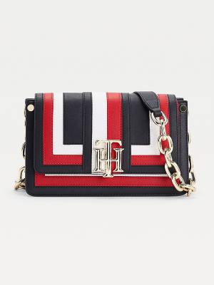 Plecaki Tommy Hilfiger Monoram Lock Colour-Blocked Crossover Damskie Czerwone | TH609TDG