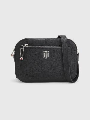 Plecaki Tommy Hilfiger Pebble Grain Camera Damskie Czarne | TH328DVI