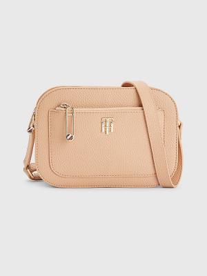 Plecaki Tommy Hilfiger Pebble Grain Camera Damskie Beżowe | TH753FRW