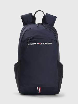 Plecaki Tommy Hilfiger Sportowe Logo Backpack Męskie Niebieskie | TH590DQI