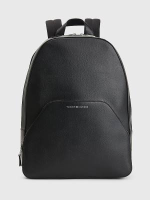 Plecaki Tommy Hilfiger TH Business Skórzane Backpack Męskie Czarne | TH372HFS