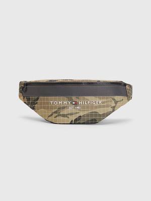 Plecaki Tommy Hilfiger TH Established Camouflage Crossbody Męskie Zielone | TH579PWT