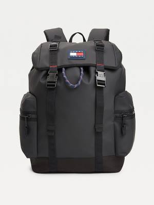 Plecaki Tommy Hilfiger Tommy Badge Double Clip Backpack Męskie Czarne | TH690DRH