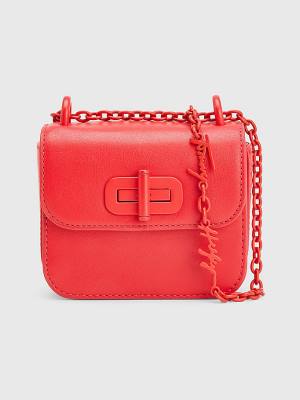 Plecaki Tommy Hilfiger Turn Lock Tonal Micro Crossover Damskie Czerwone | TH195IBE