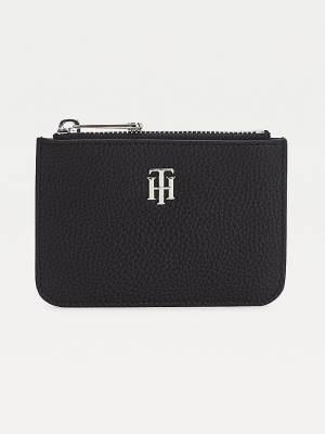 Portfele Tommy Hilfiger Card Holder Damskie Czarne | TH847DQJ