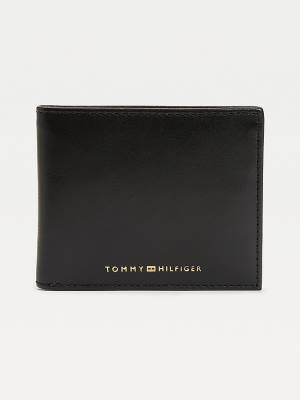 Portfele Tommy Hilfiger Codzienne Skórzane Small Card Męskie Czarne | TH530JPC