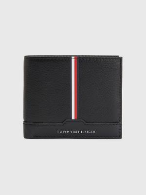 Portfele Tommy Hilfiger Downtown Card And Coin Męskie Czarne | TH576CHO